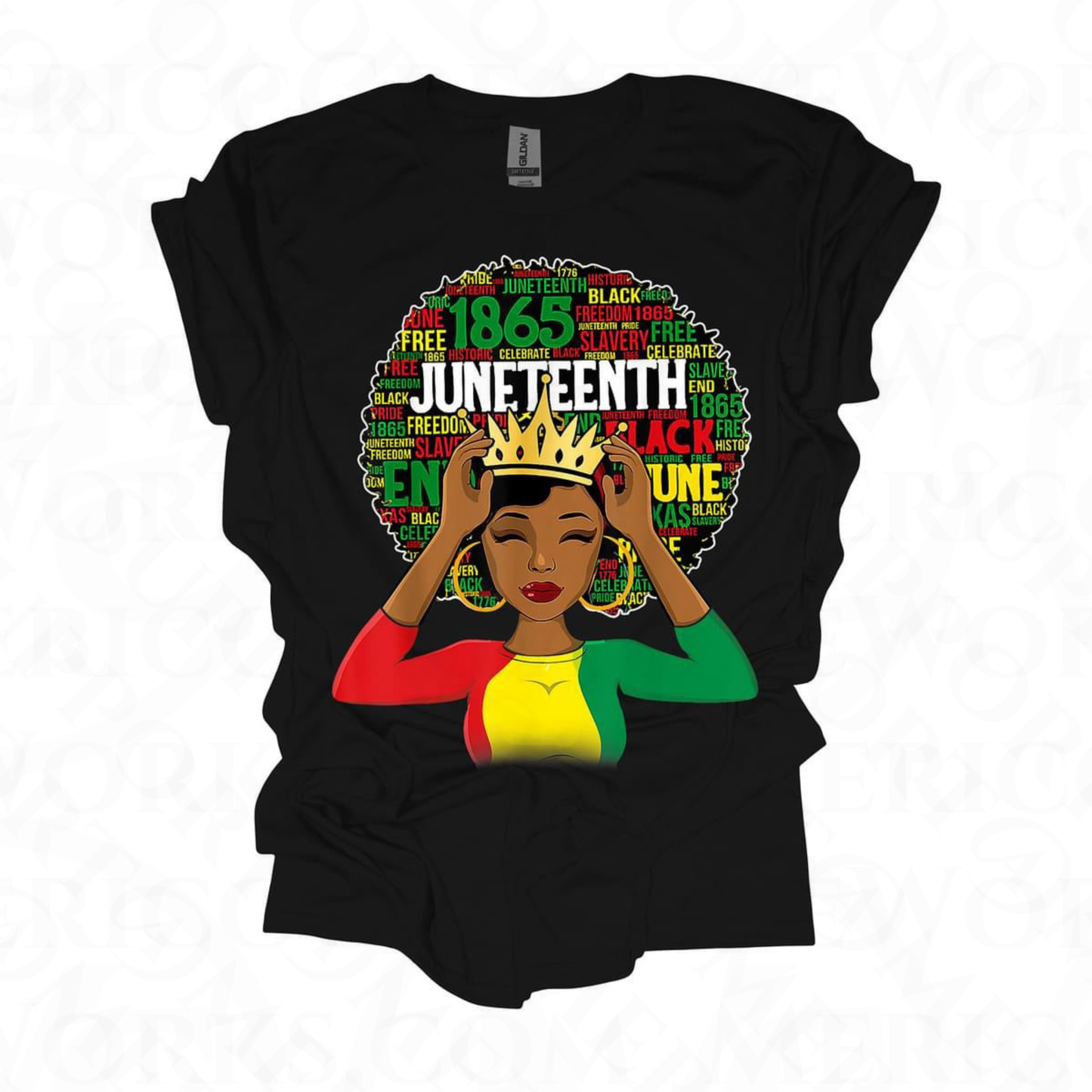 Juneteenth Black Queen with a Crown DTF