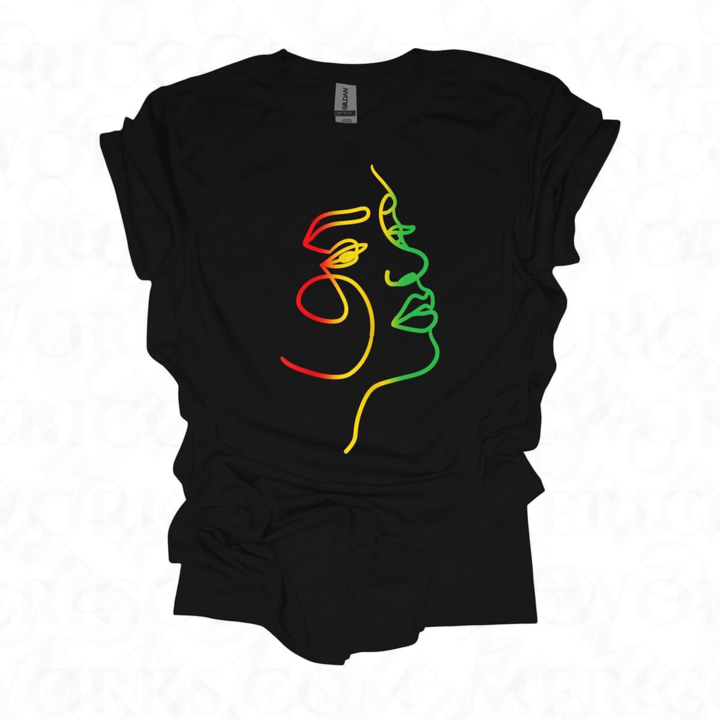 Juneteenth Face Outline DTF