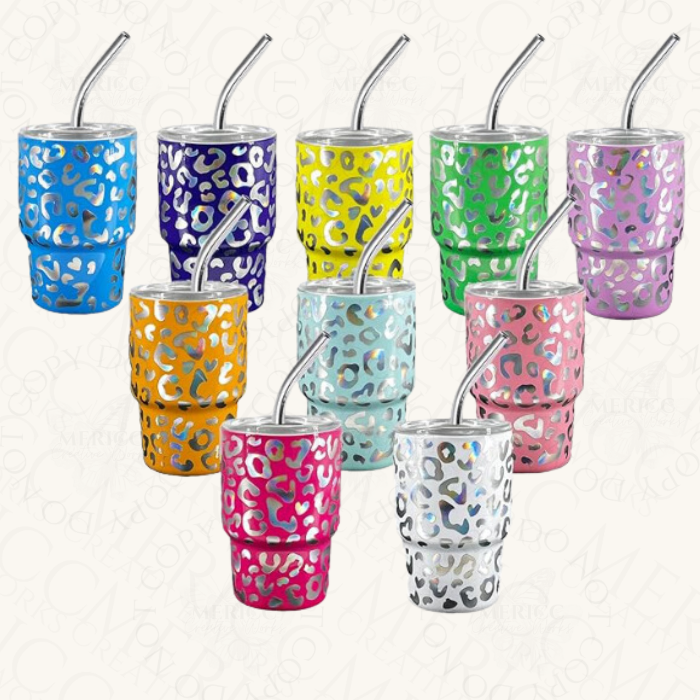 3oz Leopard Print Tumbler