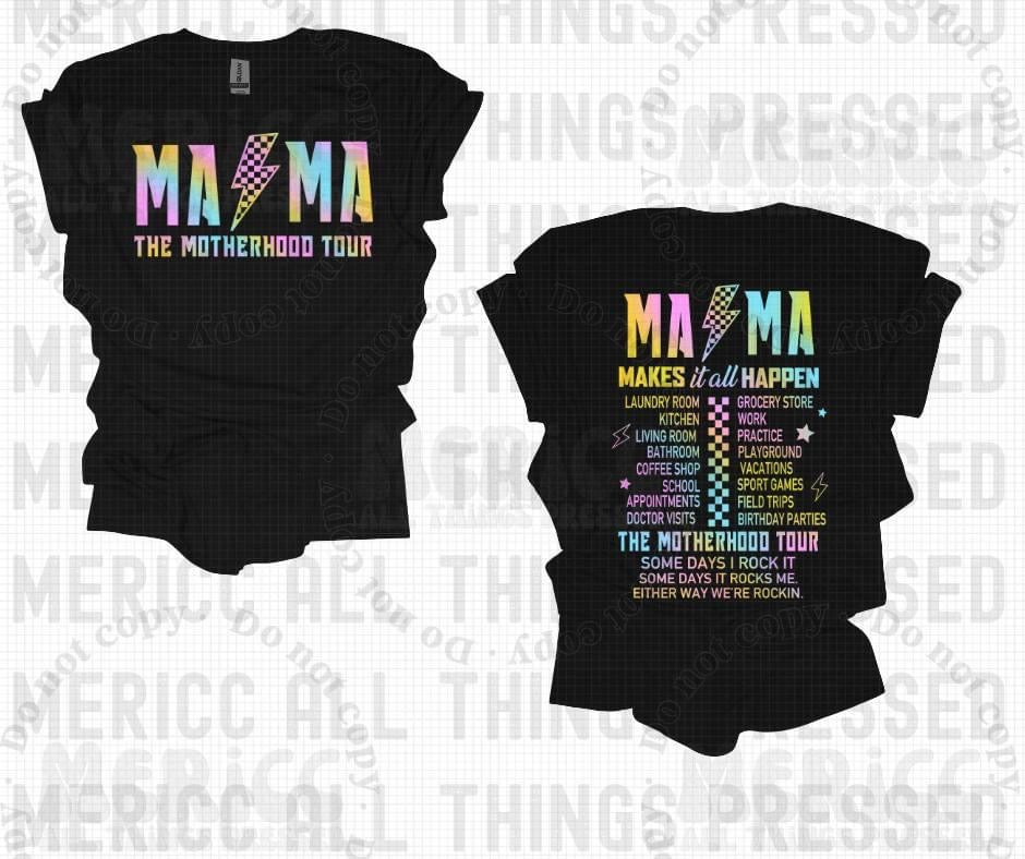 Rainbow Mama The Motherhood World Tour Front & Back DTF