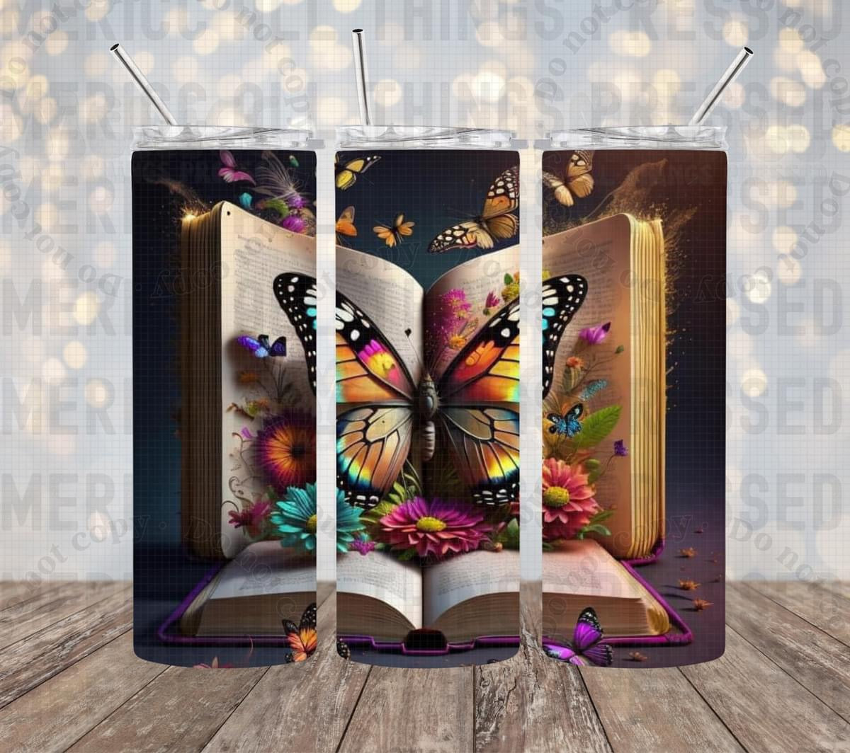Butterfly Book Tumbler