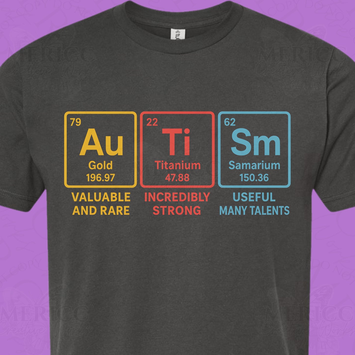 Autism Periodic Table DTF