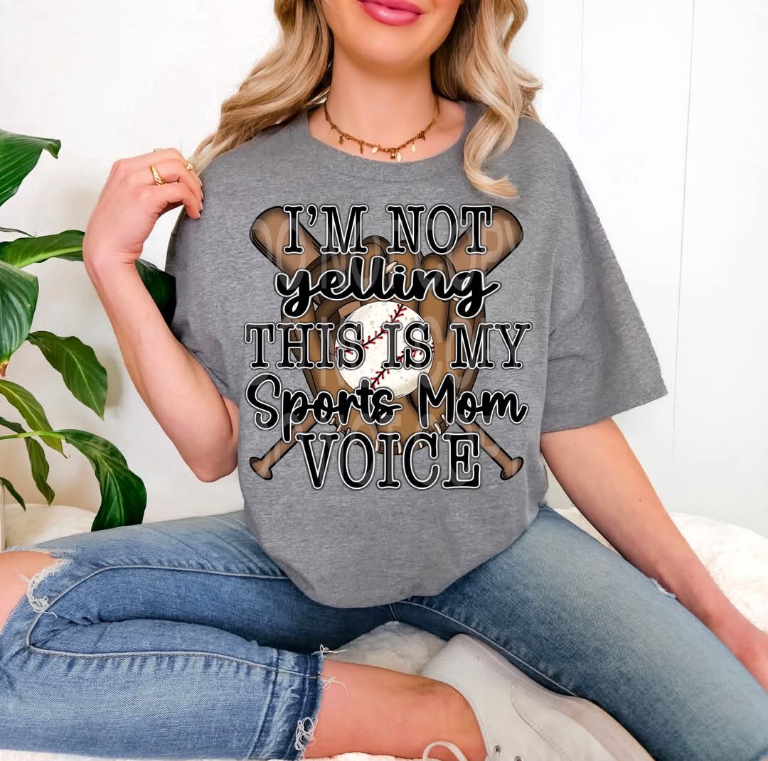 Sports Mom Voice Baseball DTF