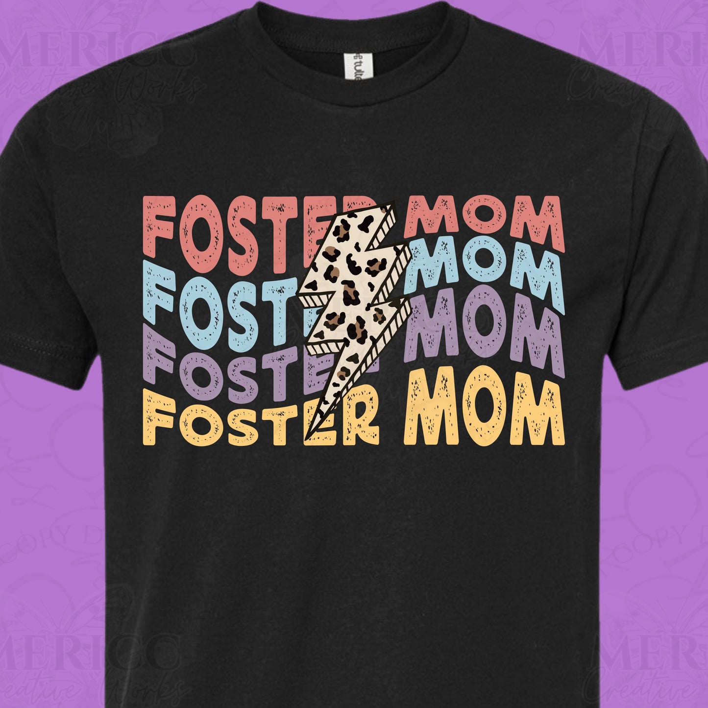 Foster Mom | Lightning Bolt DTF