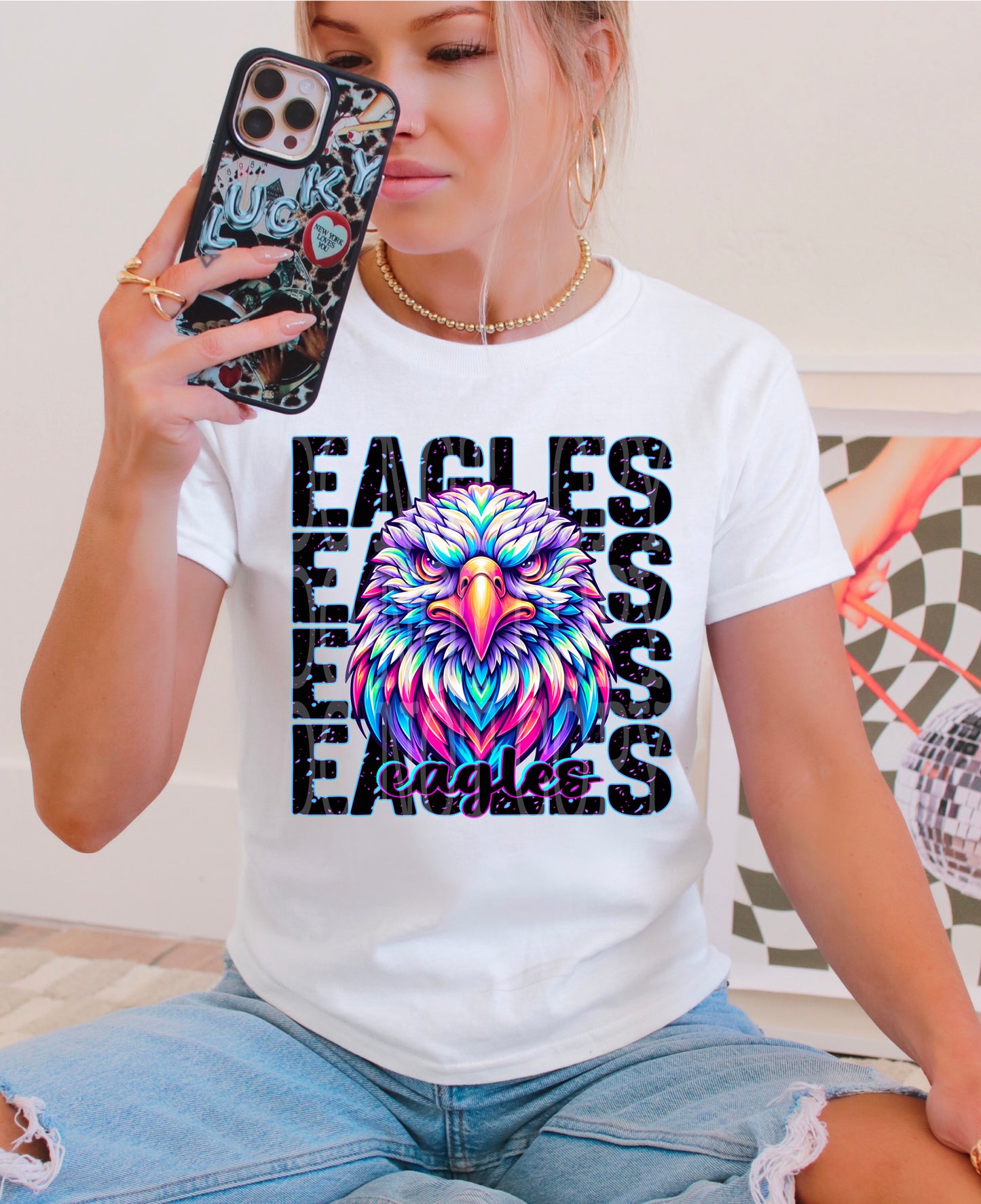 Eagles Rainbow Mascot DTF