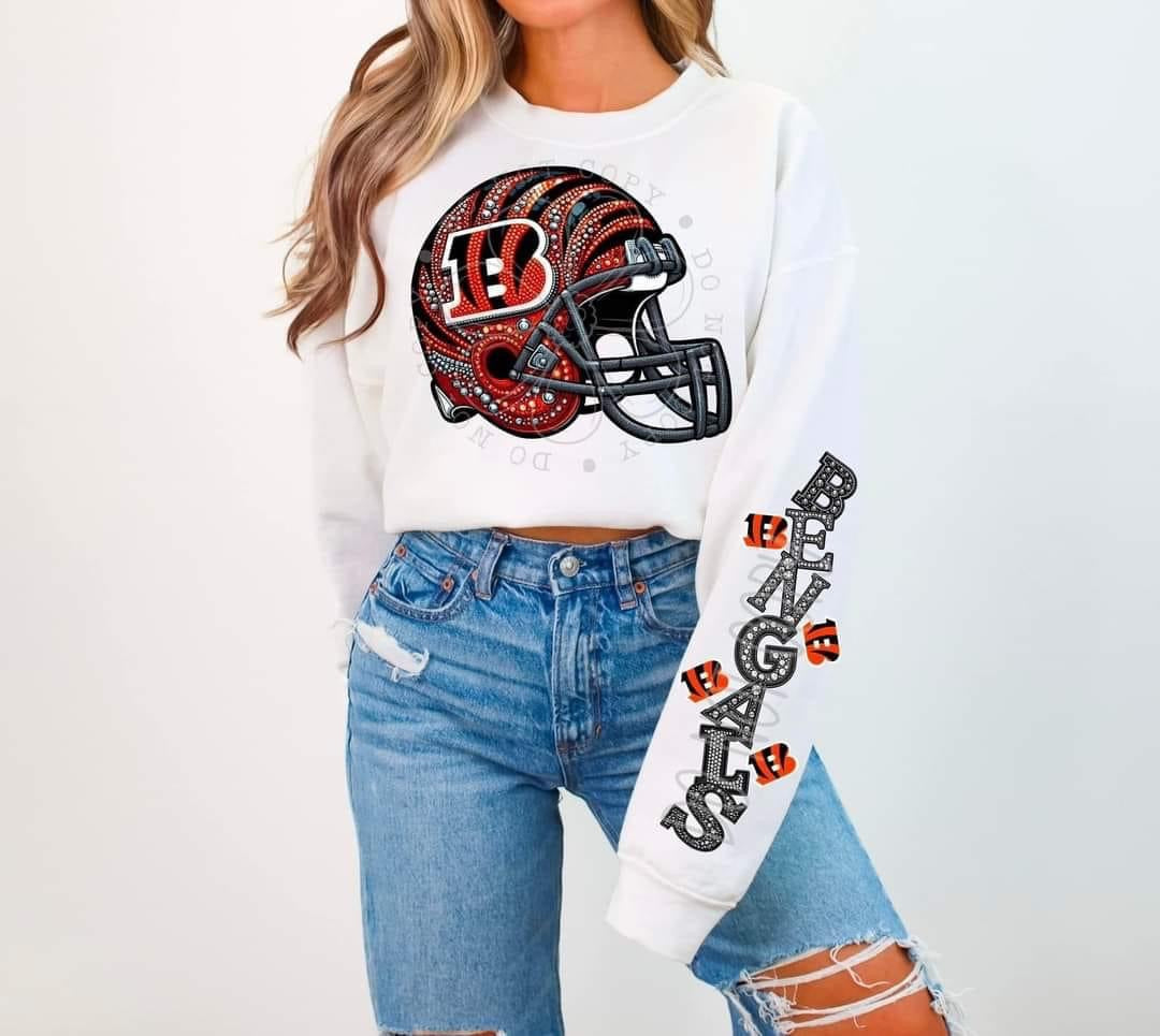 Faux Rhinestone Cincinnati Football Bundle