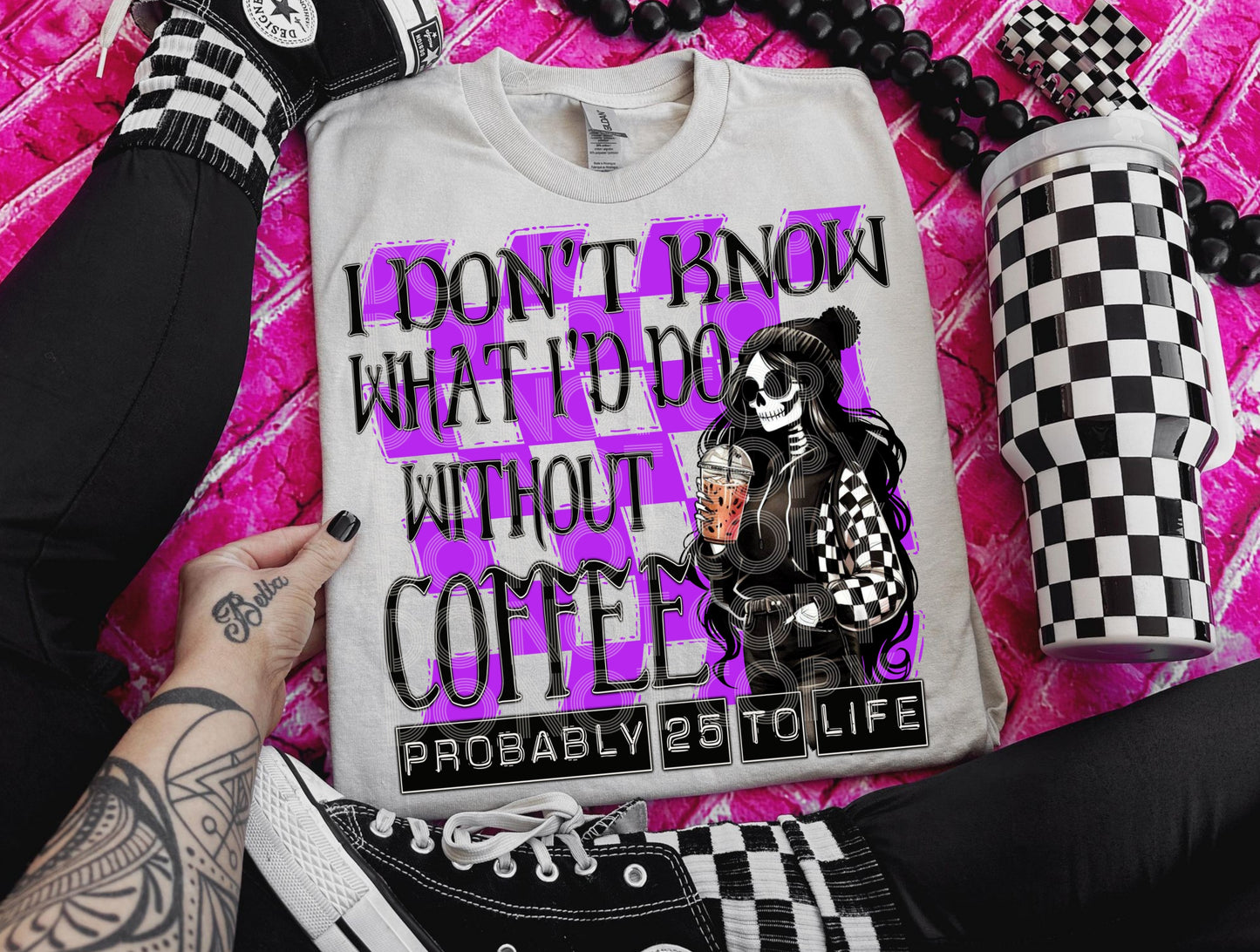 Do Without Coffee Purple DTF