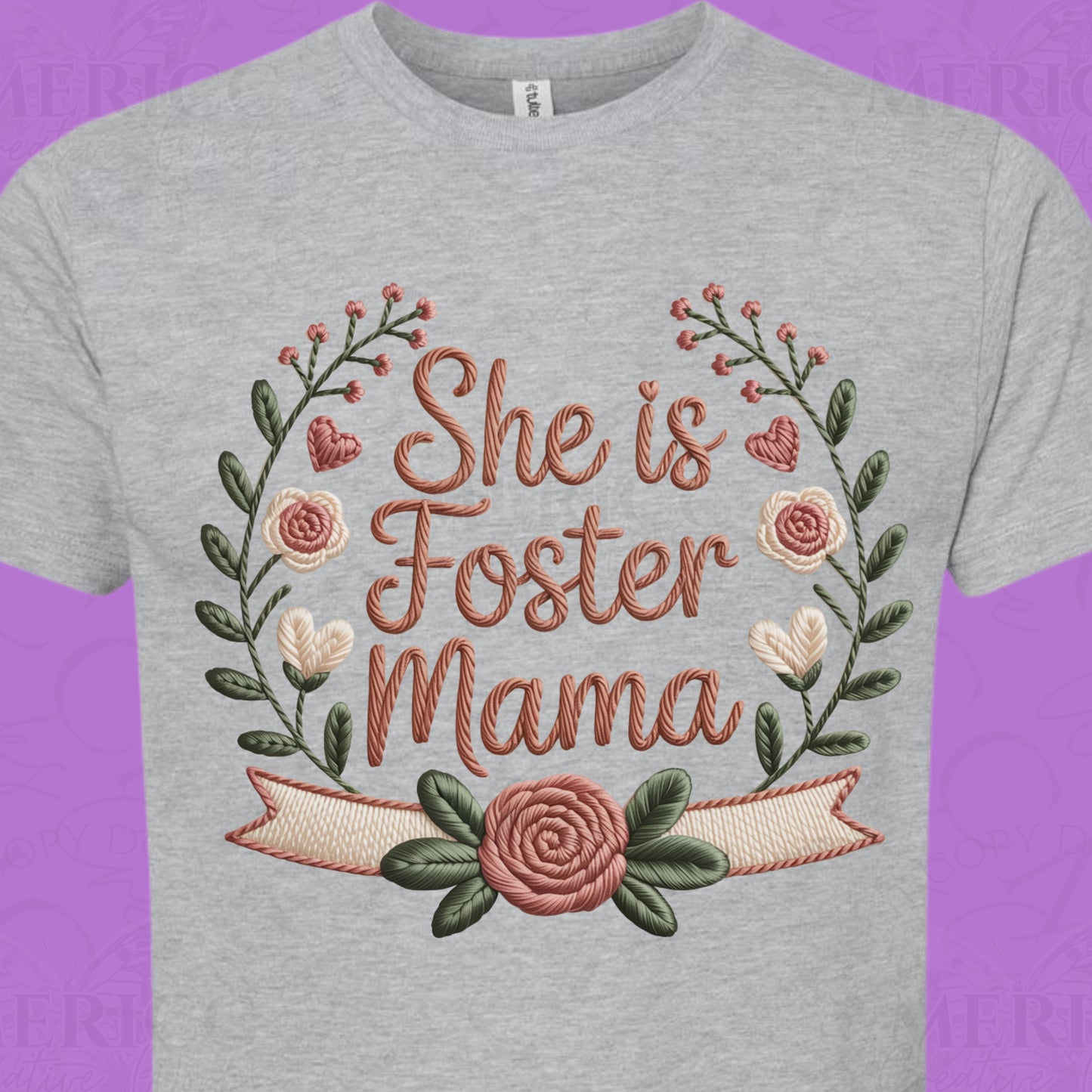 She is Foster Mama | Faux Yarn DTF