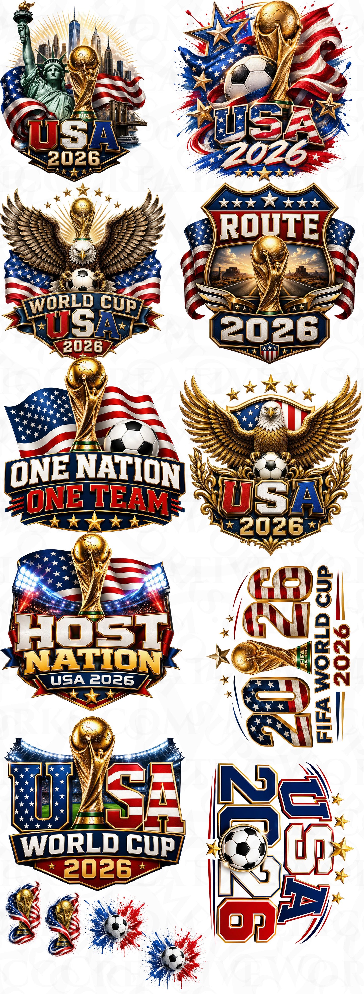 USA Soccer 2026 Premade Gang Sheet 22" x 60"