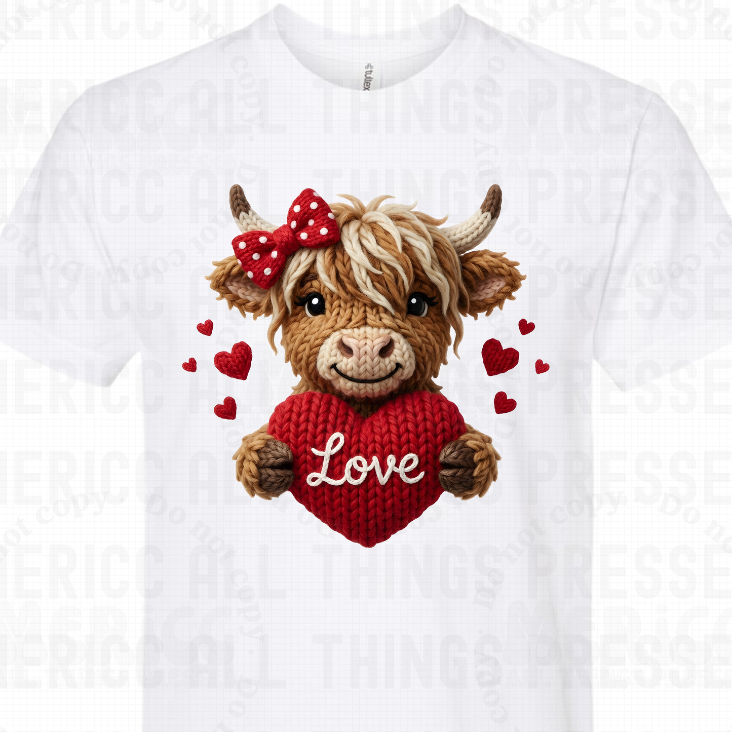 Faux Crochet Love Bull
