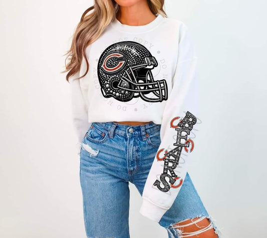 Faux Rhinestone Chicago Football DTF Bundle