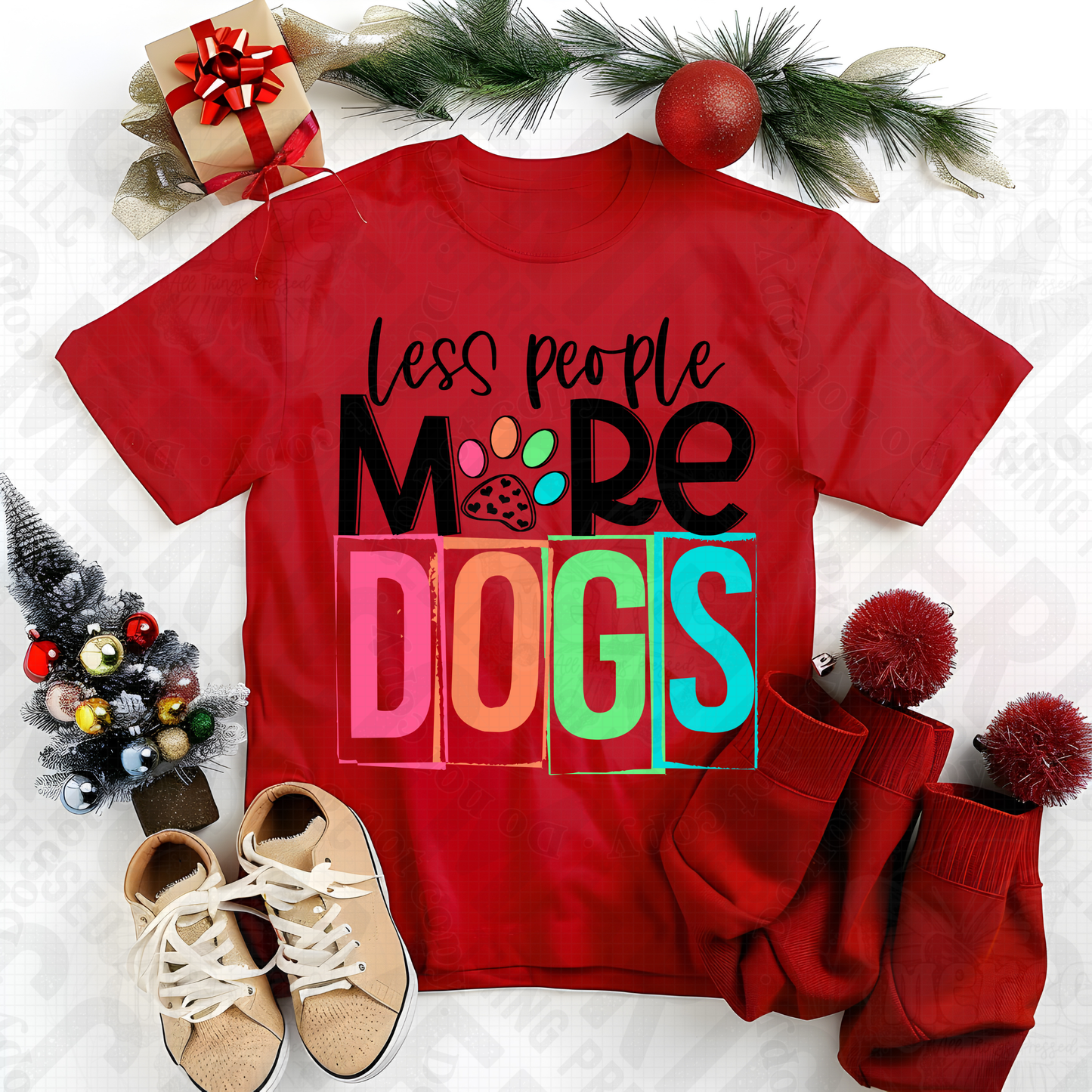 Less People More Dogs DTF