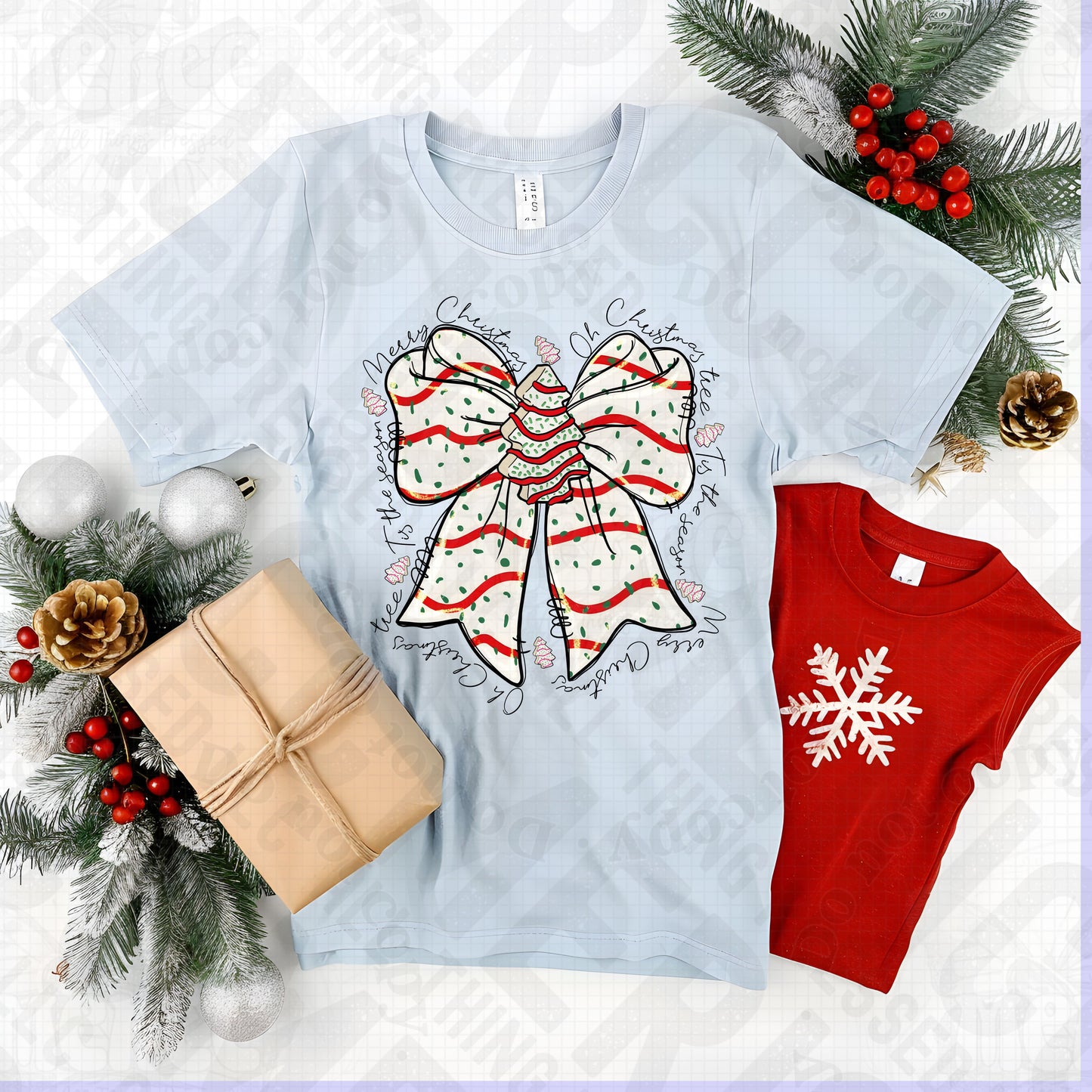 Christmas Tree Bow DTF