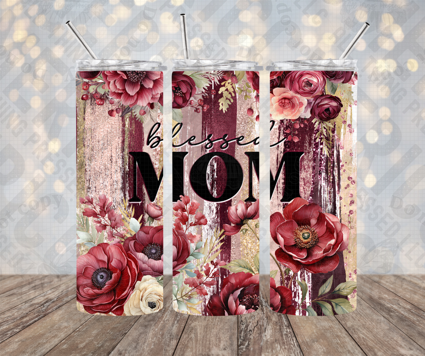 20oz | 30oz Blessed Mom Roses 🌹 Tumbler 0115