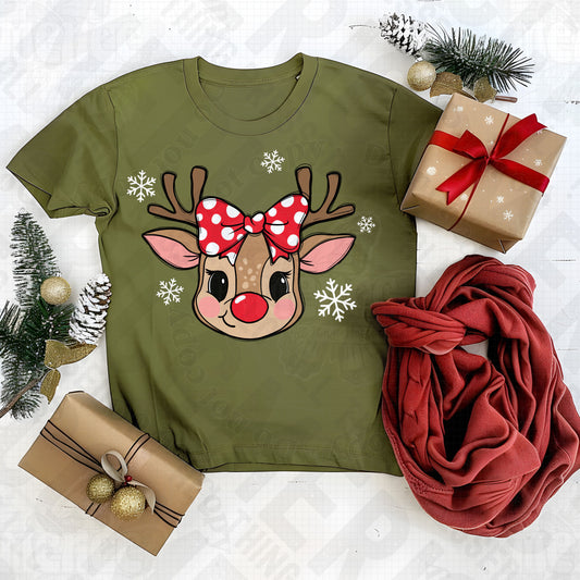 Reindeer Bow DTF