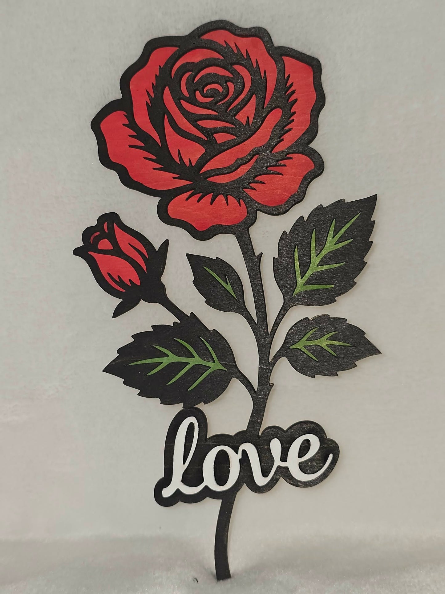 12" Red Rose - Wall Hanging