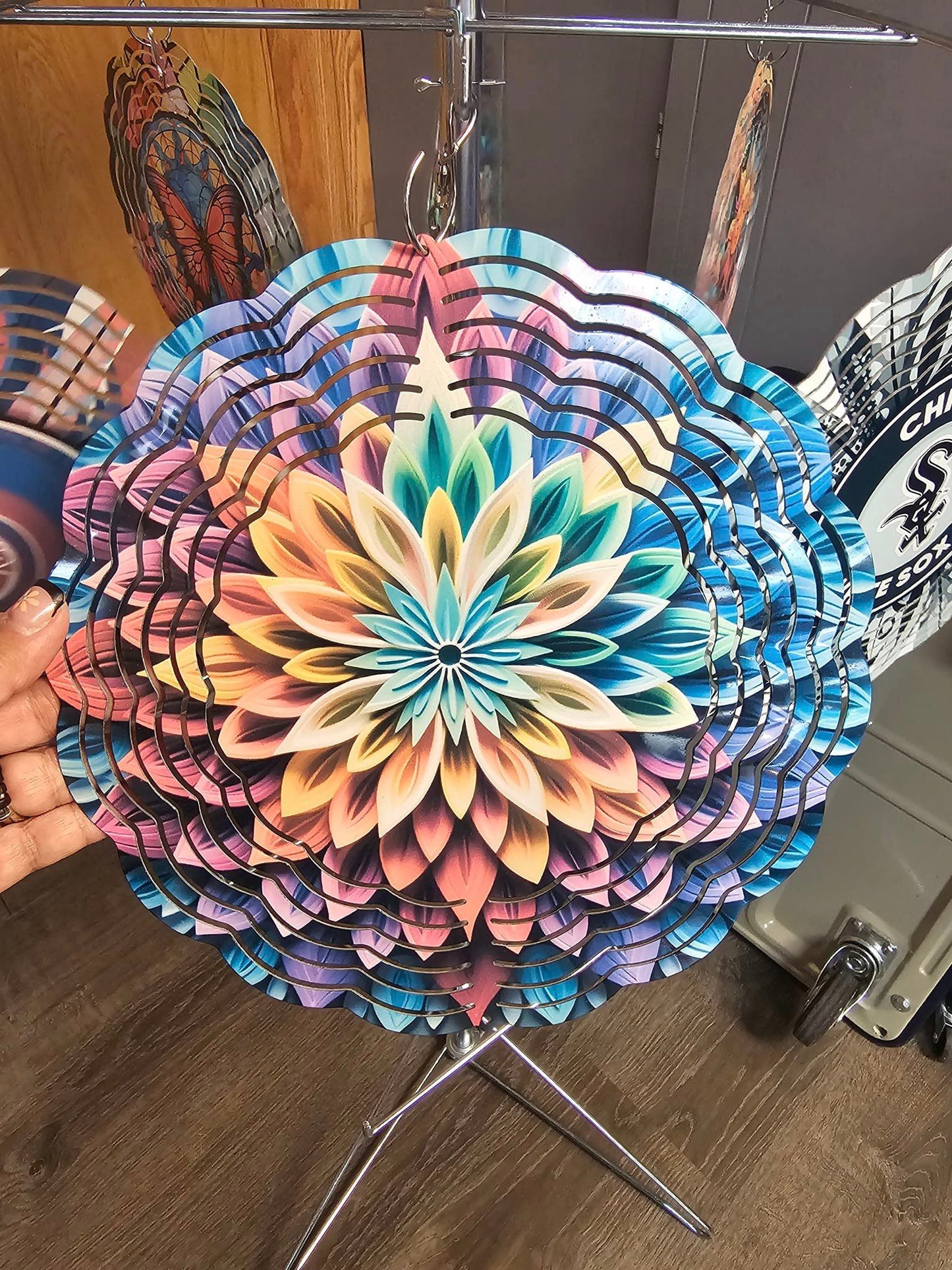 3-D Dahlia flower blossom -(Blue)