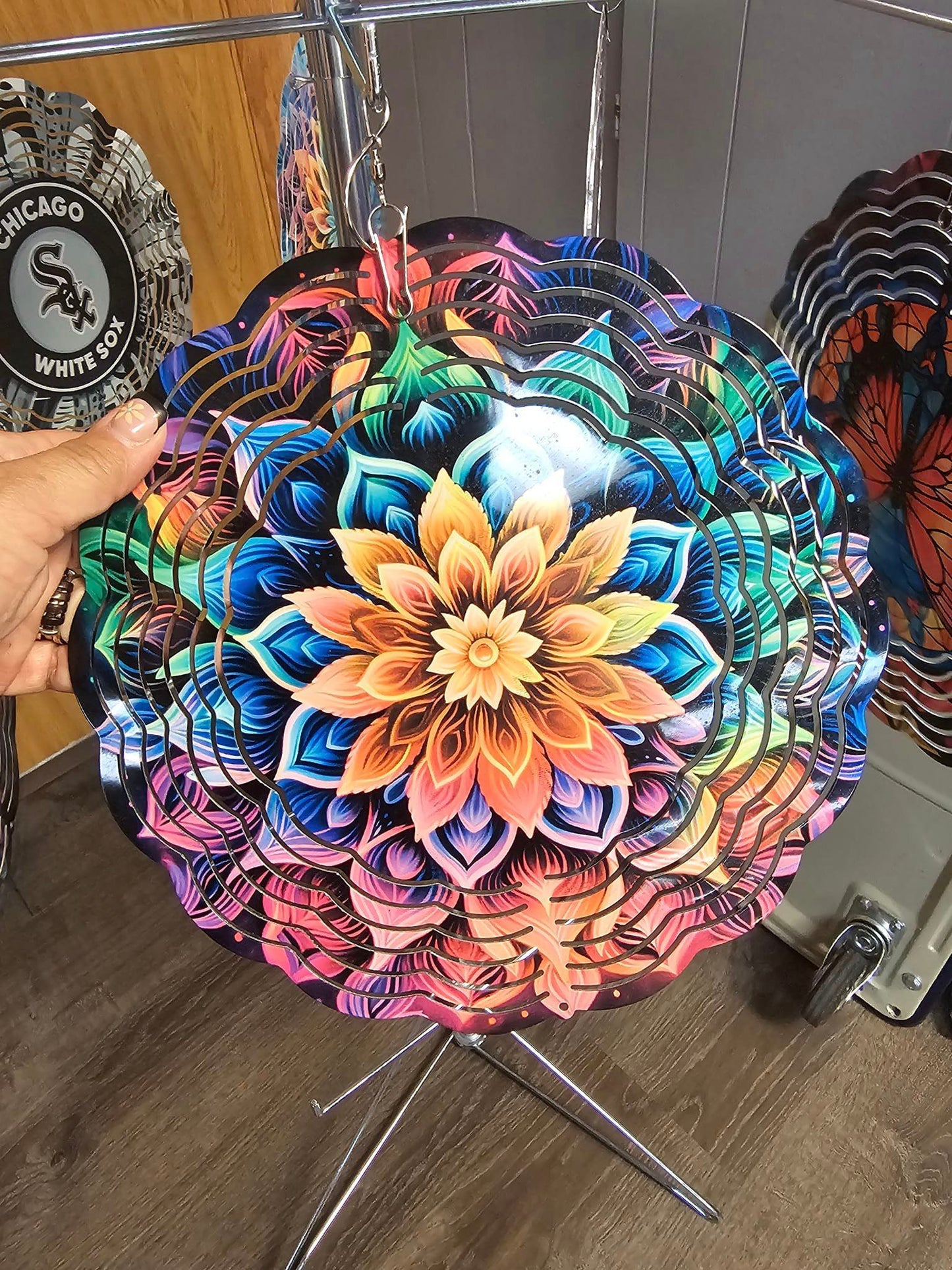 3-D Dahlia flower blossom -(Black)