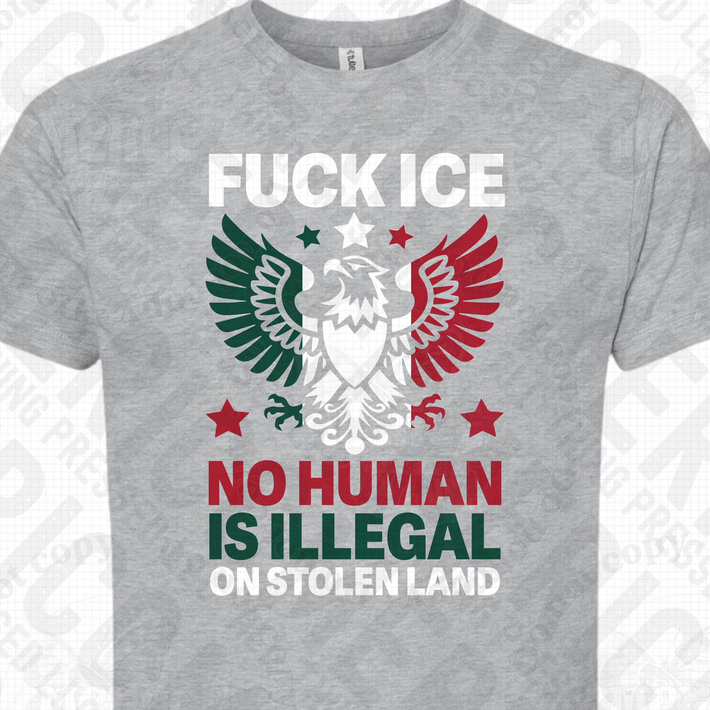 F*ck Ice, No Human is Illegal on Stolen Land - Mexican Flag