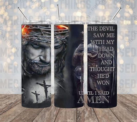 Amen Praying Tumbler