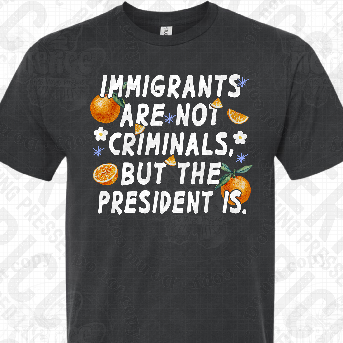 Immigrants are not Criminals but the President is - Oranges
