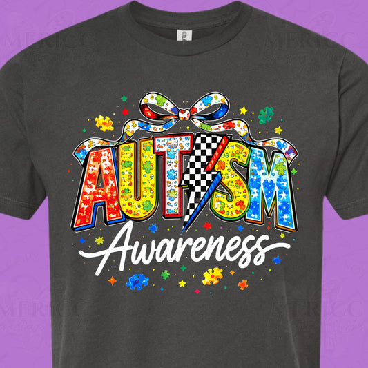 Autism Awareness Bolt DTF