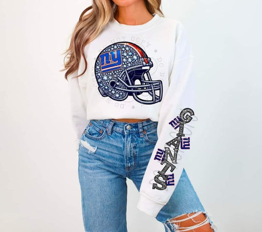 Faux Rhinestone New York Football G DTF FRONT ONLY