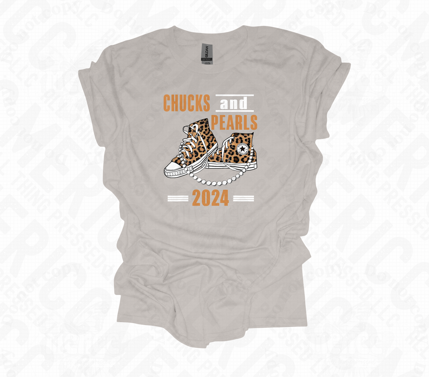Chucks & Pearls Cheetah Tee
