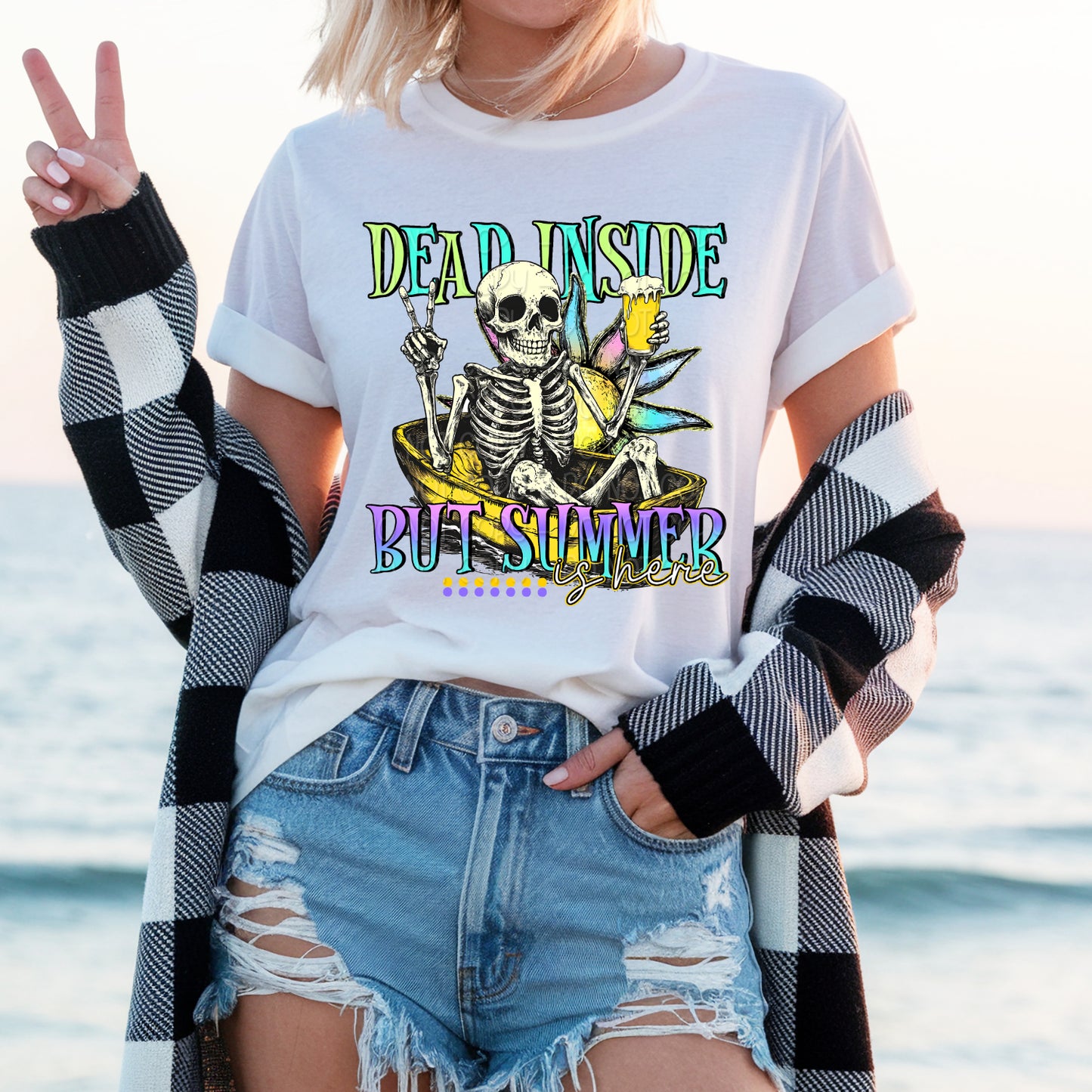 Dead Inside But Summer Is Here DTF