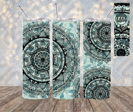 20oz | 30oz Green Curse Mandala Tumbler 0055