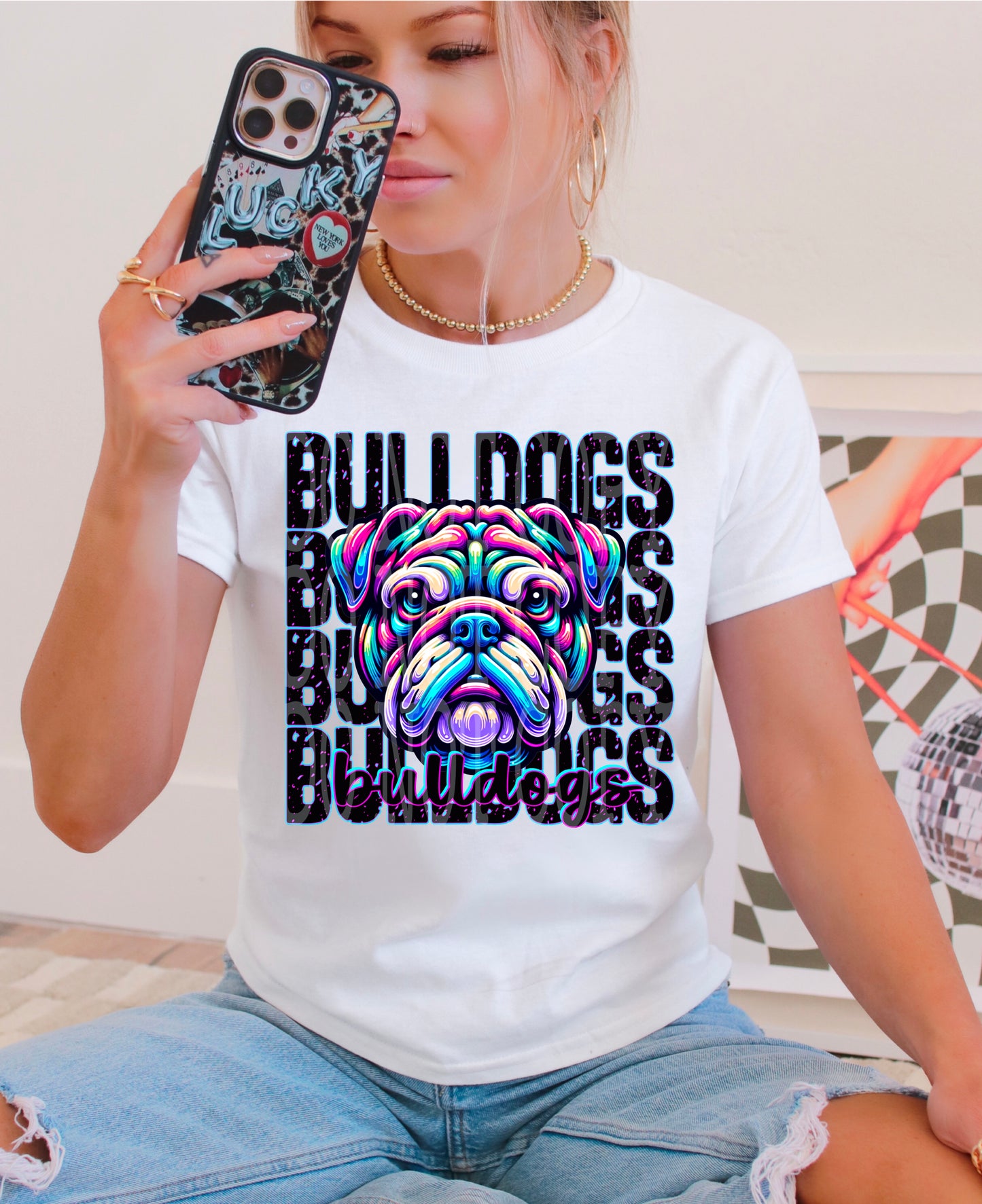Bulldogs Rainbow Mascot DTF