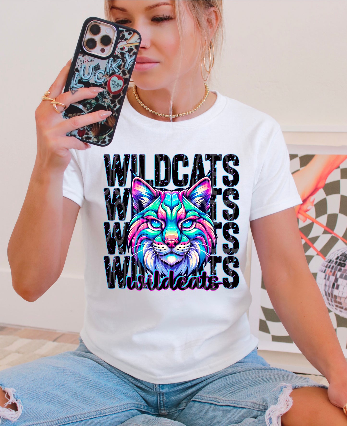 Wildcats Rainbow Mascot DTF