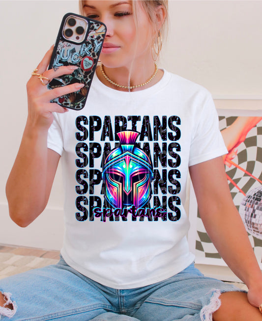 Spartans Rainbow Mascot Tee