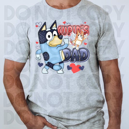 Cupids Dad Orange Dog Tee