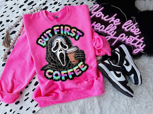 But First Coffee Ghosty Tee
