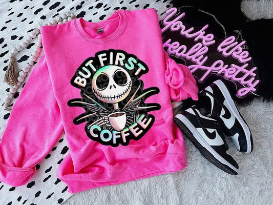 But First Coffee Bad Dreams Guy Tee