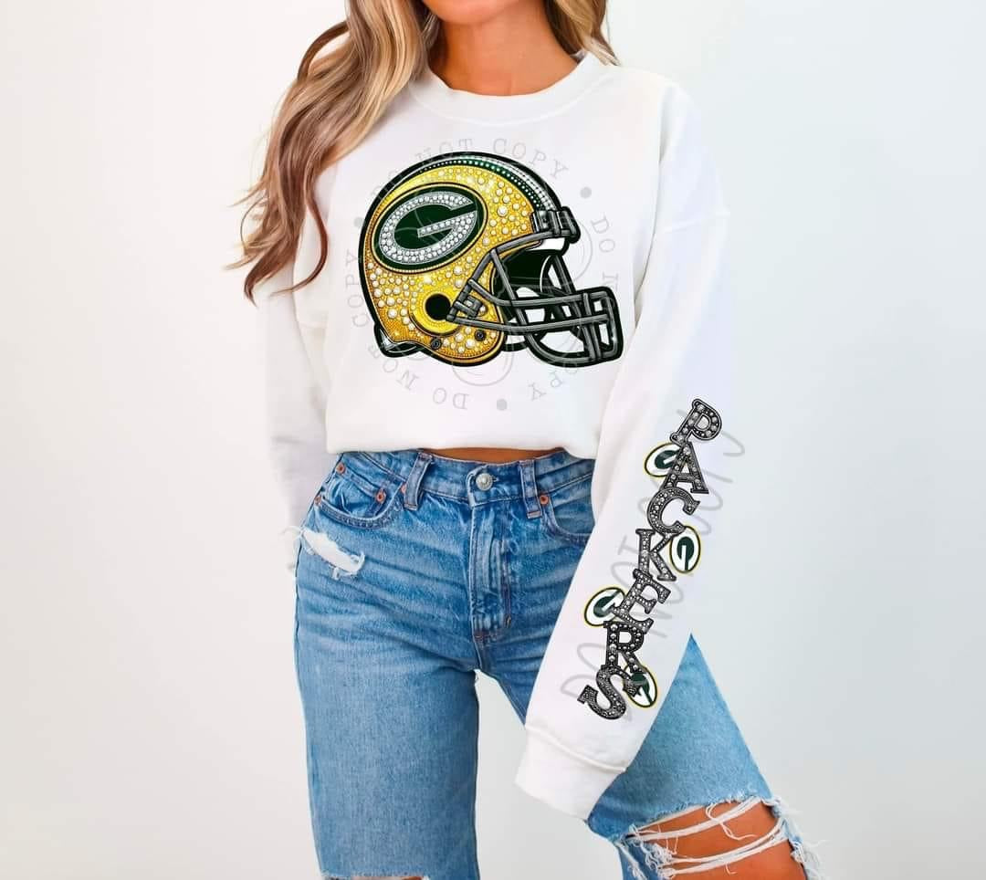 Faux Rhinestone Packers DTF FRONT ONLY