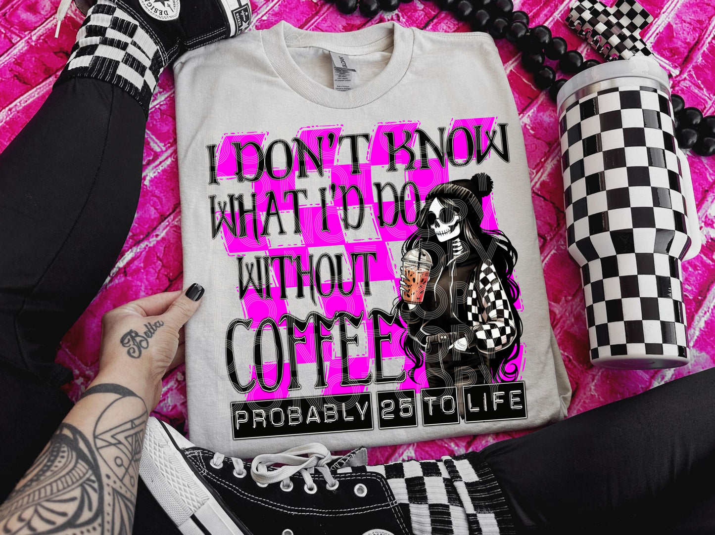 Do Without Coffee Pink DTF