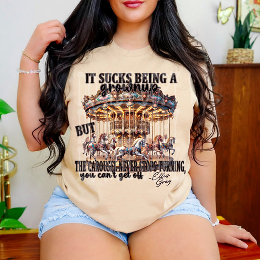 The Carousel Never Stops Turning DTF
