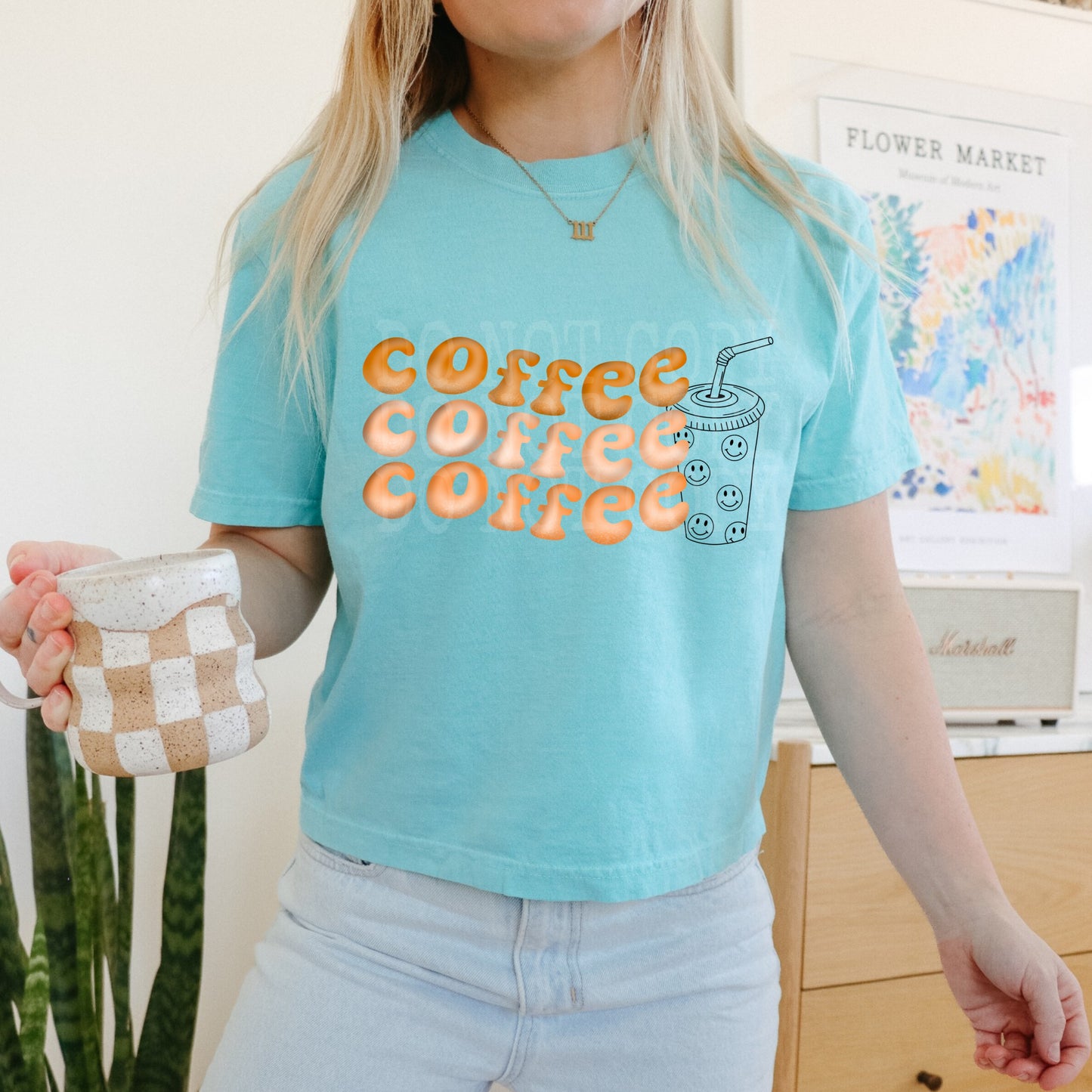 Coffee Stacked Wavy DTF