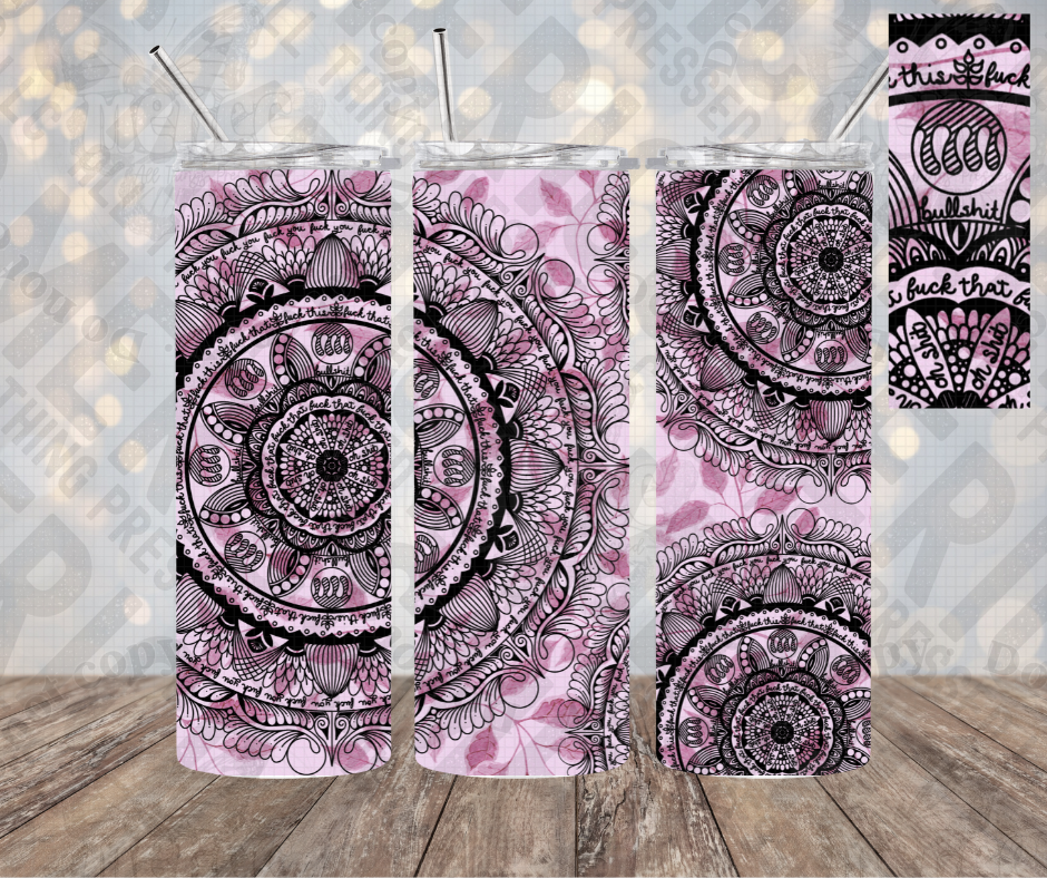20oz | 30oz Pink Curse Mandala Tumbler 0054