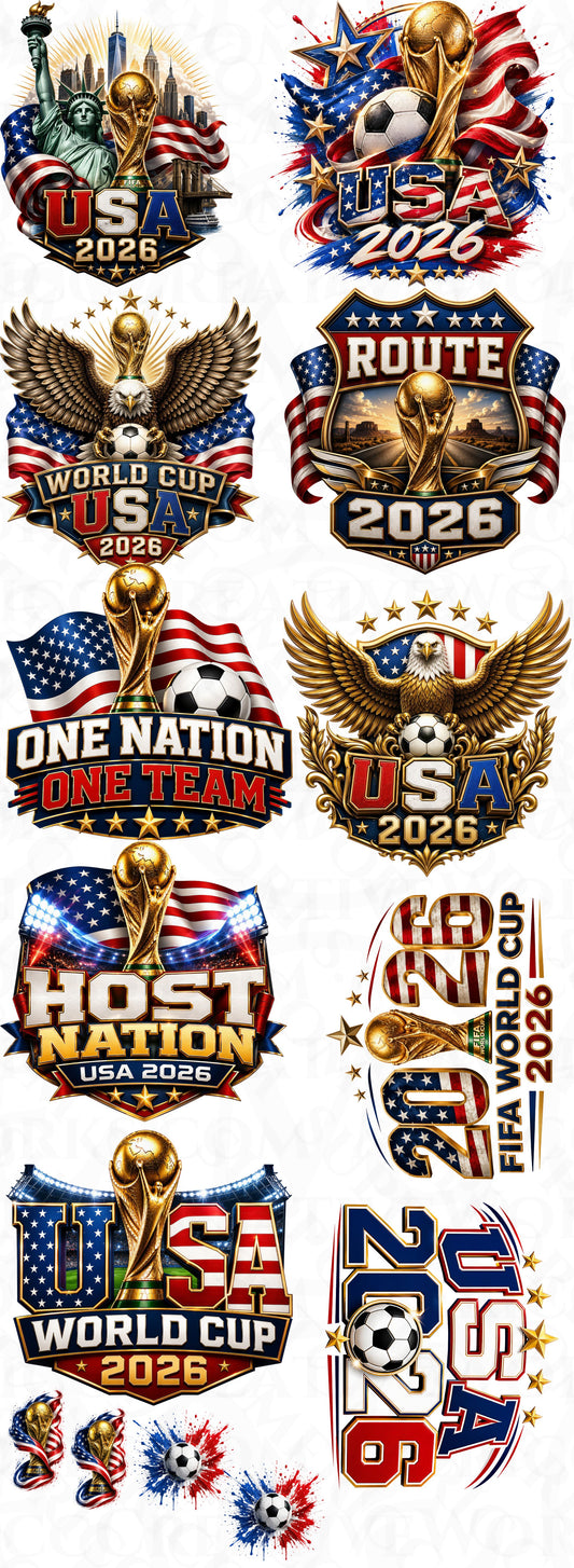 USA Soccer 2026 Premade Gang Sheet 22" x 60"