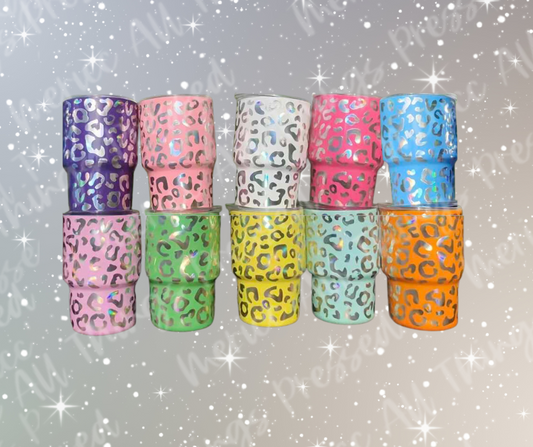 3oz Leopard Print Stainless Steel Tumblers