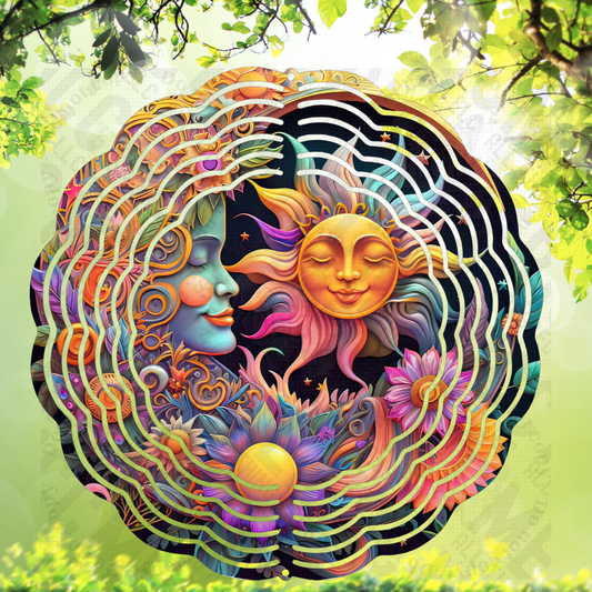 Sun & Moon Wind Spinner