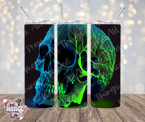 Blue Green Skull 0015