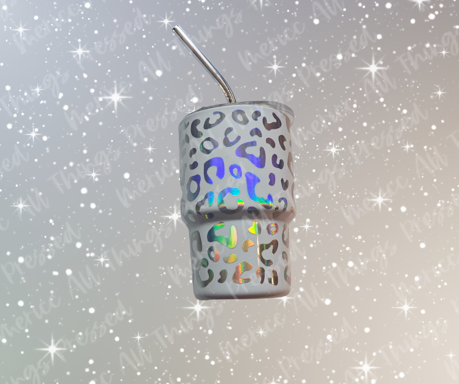3oz Leopard Print Stainless Steel Tumblers