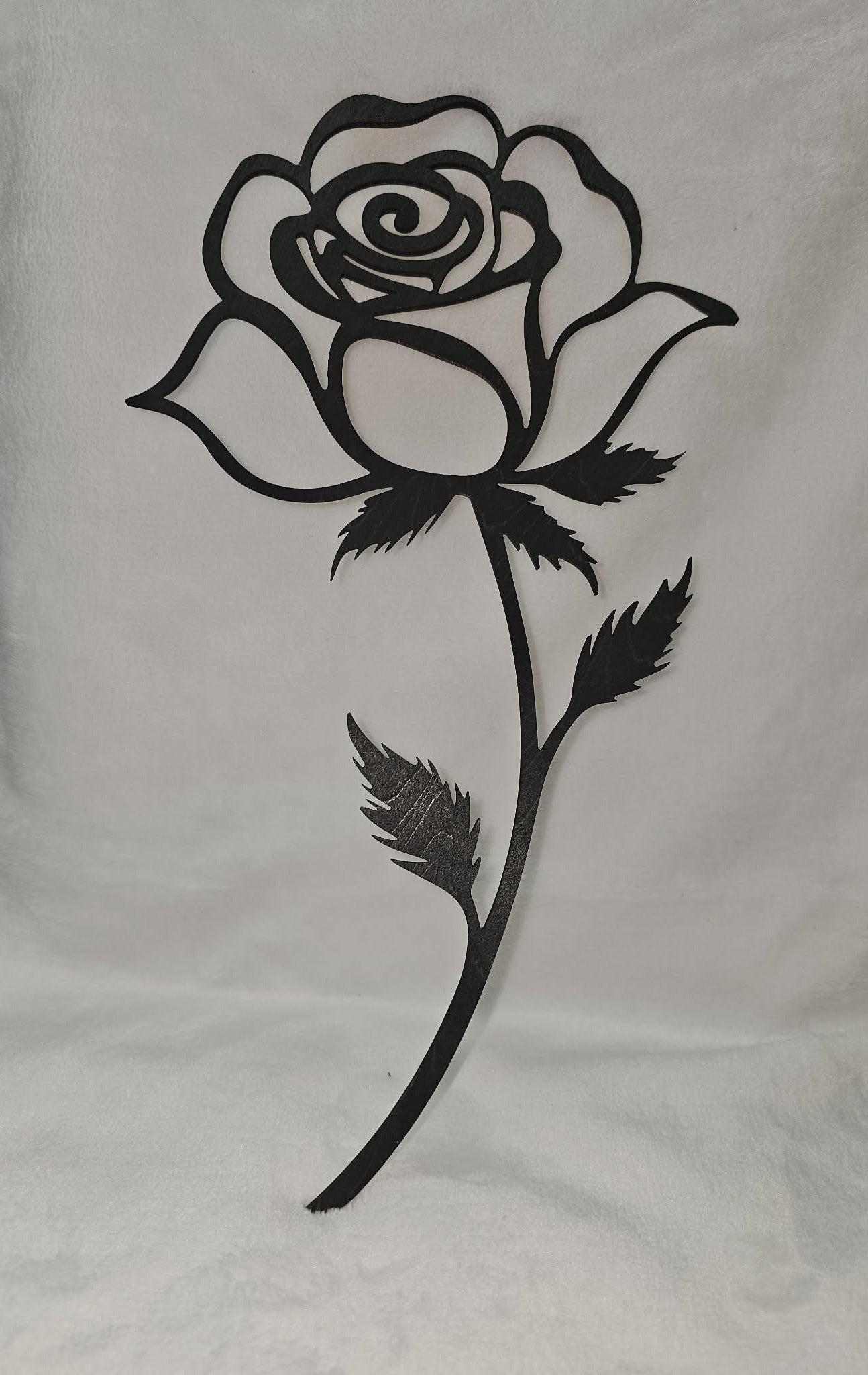 12" Black Rose - Wall Hanging