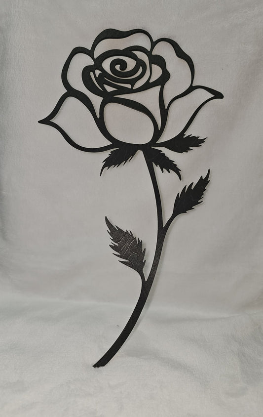 12" Black Rose - Wall Hanging