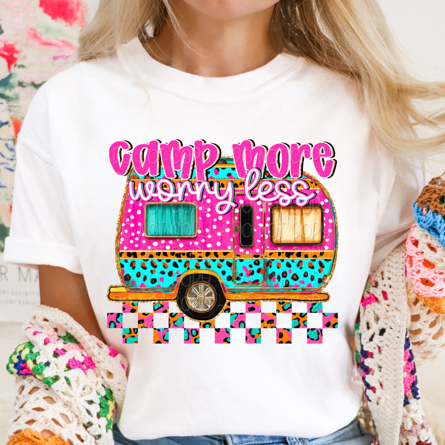 Camp More Worry Less Tee